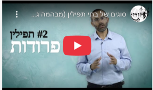 סרטון הסבר מקיף על סוגי בתי תפילין השונים: בהמה גסה, פרודות, ריבוע רגל מכוון ומקשה, מבית מכון ישורון.