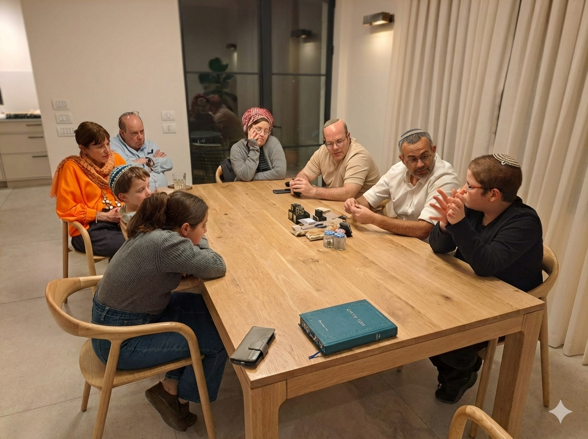 סדנת תפילין משפחתית בבית — ישורון סת"ם